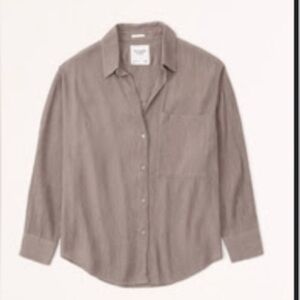 Abercrombie Oversized Crinkle Rayon Textured Shirt - SIZE L